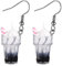 Holibanna 1 Pair Milk Tea Cup Earrings Earings for Women Halloween Tea Dangle Earrings Cartoon Dangle Earrings Creative Dangle Earring Stuff Kawaii Earring Food Wine Bottle Girl Alloy Unique