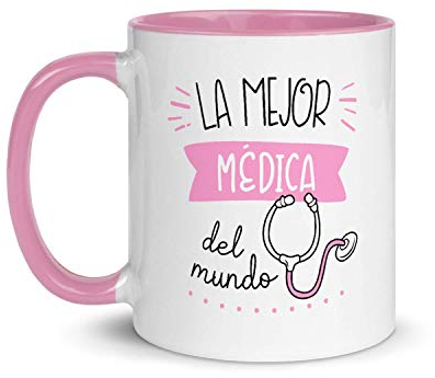 Kembilove Taza de Desayuno Personalizada La Mejor Médica del Mundo – Tazas Originales para Regalar – Regalos Personalizados – Regalos Originales para Hombre – Tazas Originales