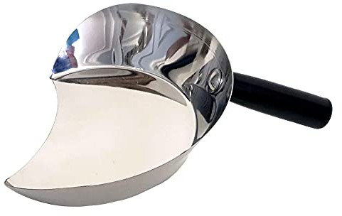 DLK Stainless Steel Meat Catch Pan, 11in Turkish Doner Shovel/Oar for Gyro Meat, Silver