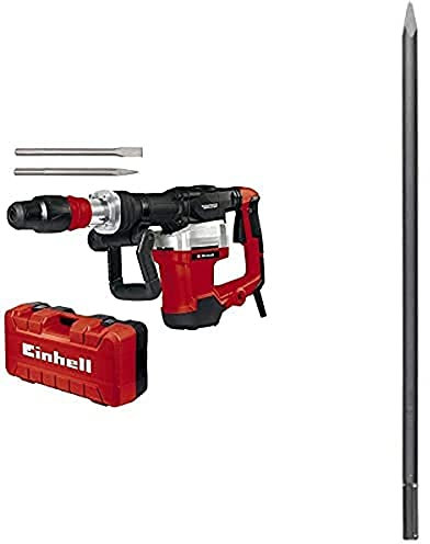 Einhell Abbruchhammer TE-DH 32 (1.500 Watt, 32 J Einzelschlagstärke, SDS-max-Werkzeugaufnahme, schwingungsgedämpfter Hauptgriff + Softgrip, inkl. Spitz-/Flachmeißel + E-Box, SDS max Spitzmeißel)