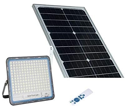 FARO FARETTO SOLARE 8200 DA ESTERNO 6500K 200W CON PANNELLO SOLARE E TELECOMANDO TIMER IP67 ESTERNO classe di efficienza energetica A energetica