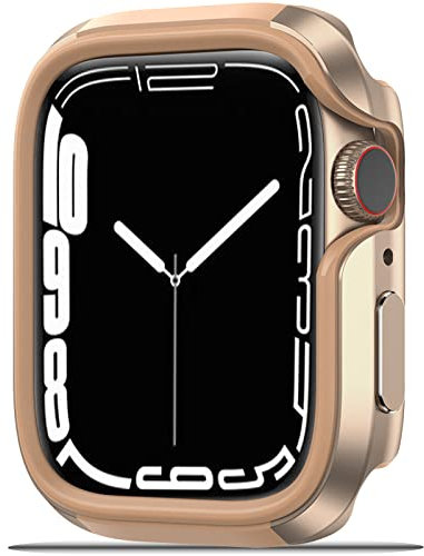 NINKI Funda compatible con Apple Watch Series 9, 8 y 7 de 41 mm, aluminio antihuellas, Apple Watch 9 de 41 mm, marco de TPU, funda protectora completa para Apple Watch Series 7, funda de 41 mm, iWatch