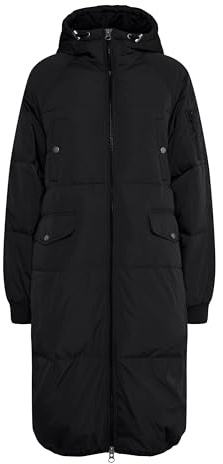 ICHI IHBUNALA DOWN JA Damen Steppmantel Wintermantel Winterjacke Daunenmantel mit Reißverschluss und Kapuze
