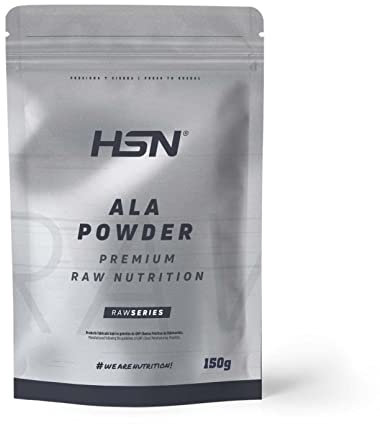 ALA 500 MG en Polvo de HSN | 150 g = 1500 Tomas por Envase Ácido Alfa Lipoico Puro Sin Añadidos ni Excipientes | No-GMO, Vegano, Sin Gluten