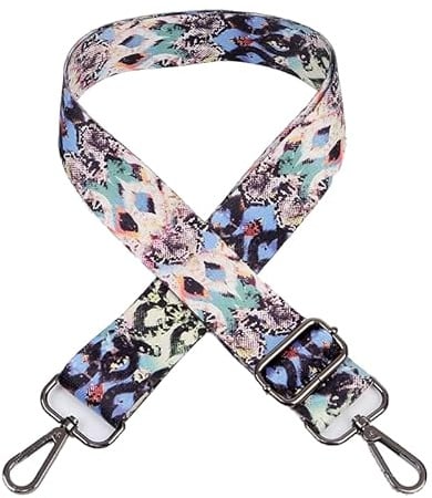 Längenverstellbarer Schultergurt für Taschen, 80-140cm 3.8cm Breit Taschengurt Bunt Muster Schulterriemen mit Karabiner Taschenriemen Mädchen DIY Taschenzubehör für Schultertasche und Handtaschen,#1
