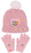 PAW PATROL Pfotenpatrouillenhut und Handschuhe Kinder Mädchen rosa gestrickt Winter Mütze