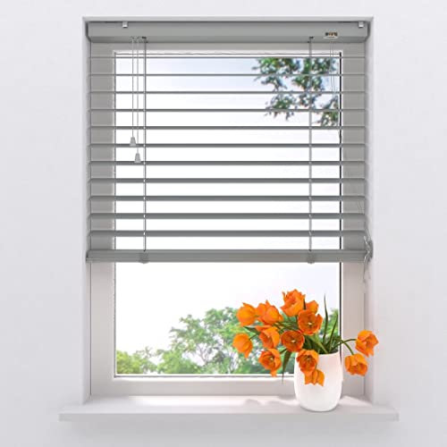 Aluminium Jalousie Easy 50 mm matt grau 60 x 180 cm