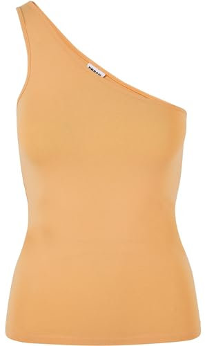 Urban Classics Damen Top Ladies Asymmetric Top paleorange S