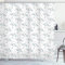 NODATE Tenda da Doccia Ombrello Tenda Doccia 200x240 cm Antimuffa Bianco Tende da Doccia in 3D Ombrello Tenda Vasca da Bagno Poliestere Tessuto Impermeabile