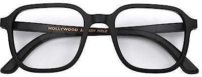 LONDON MOLE Brillen | Hollywood-Lesebrille | Quadratische Lesebrille | Coole Leser | Stilvolle Lesebrille | Unisex | Federscharniere | Mattschwarz | + 1,0 Vergrößerung