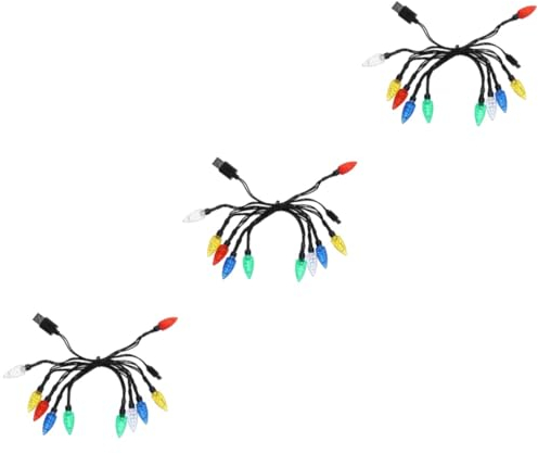 DOITOOL 3 Stück Lichterkette Ladekabel Telefon Usb-Ladekabel Weihnachtsbeleuchtung Dekoration Funkelnde Lichter Handy-Ladegerät Dekorative Lichter Für Den Außenbereich