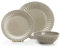 FLAMEFIELD Vintage Beige 12-teiliges Melamin-Set - Anspruchsvolles Côte d'Azur-inspiriertes Geschirr, langlebig & bruchfest für raffiniertes Essen, spülmaschinenfest