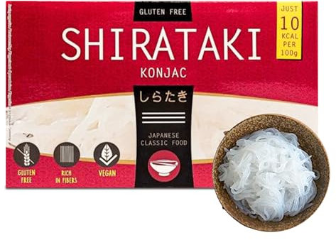 WokFoods Shirataki Konjac nudeln 200gx12set | Konjak Nudeln | Low-Carb | Glutenfrei | Vegan | Diätetisch | Gesundes Kochen | Kalorienarm | Einfache Zubereitung | itness Wellness