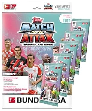 Topps Bundesliga Match Attax 2023/24-1x Starterpack + 5X Booster Packs