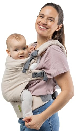 Boba X Sac à dos porte-bébé, nouveau-né et tout-petit, réglable, porte-bébé ergonomique pour enfants de 3 à 20 kg (Linen Pampas, 1 unité (paquet de 1)