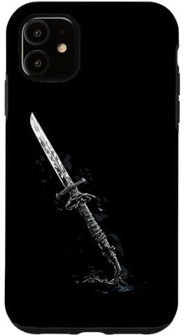 Hülle für iPhone 11 Samurai-Schwert Katana Tuschemalerei