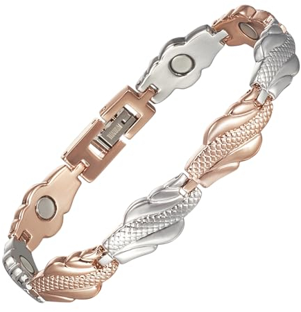 YINOX Edelstahl Magnetarmband für Damen, Gold Elegantes Magnetarmband für Frauen mit hochfestem Magnet und Geschenkbox (B)