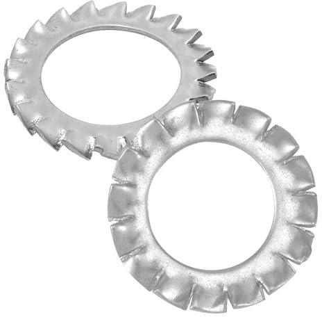 Rondelle de Blocage Eventail M6 : 30 Pcs Visserie Inox | Rondelle Griffe pour Vis Boulon Ecrou | Rondelle Dentelée Acier A2 Anti-Rouille Extérieur - DIN 6798 | Rondelles Metal PROTORX