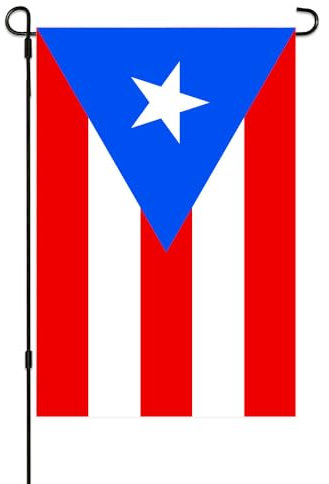 Bandera puertorriqueña pequeña de Puerto Rico para jardín, 12 x 18 pulgadas, doble cara, resistente a la intemperie, para decoración al aire libre (Puerto Rico)
