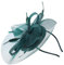AUTSUPPL Braut Feder Strickzubehör Hut und Leinen Kopfbedeckung Hellblau Fascinator für Frauen Fascinators Hut Frauen Fascinator Bankett Hut von, grün, 27x16cm