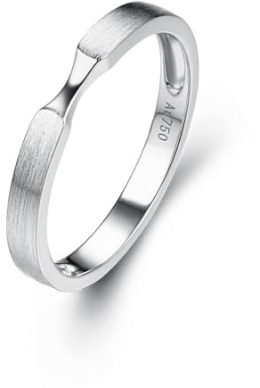 Wycian Verlobungsring Paar, Ring Damen Platin 9 Karat Weißgold 9K Größe 45 (14.3) Npassbar Für Neujahr Verlobungsring Damen Boho