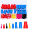 AIMEKE 110 Stück Gummistopfen Konisch, Silikon Gummi Sortiment Set, Vollgummi Stopfen, Silikonstopfen Kegellochstopfen zum Abkleben von Löchern Während der Pulverbeschichtung