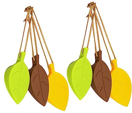 SEWACC 6pcs Silicone Leaf Door Stopper Creative Door Protector for Hand Safety Stylish Environmental Design for Use