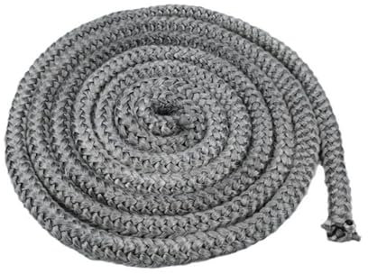 SIGANDG 3 Metros 10mm Cuerda Fibra de Vidrio, Junta Refractaria Chimenea, Cinta Ignífuga para Chimeneas,Cinta de Sellado para Chimenea, Juntas para Estufas de Leña, Fibra de Vidrio