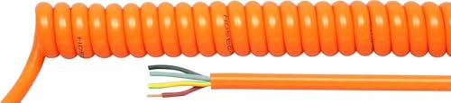 HELUKABEL 85376 Spiralkabel H07BQ-F 500 mm / 2000 mm 3 G 1.50 mm² Orange 1 St.