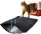 Tapis de litière pour chat, double couche nid d'abeille, tapis d'alimentation pour chat, tapis de litière résistant et imperméable pour protéger le sol et la moquette, facile à nettoyer (40 * 60)