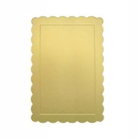 OISE ART STORE Trade Shop - Base per Torta Rettangolare Piatto Sottotorta Dorato 40x50 Cm con Bordino 31158 -