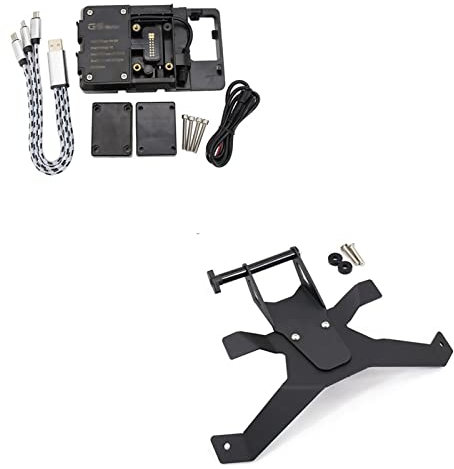 Soportes para placa de navegación Soporte de navegación de teléfono para motocicleta, soporte USB para cargador, para BMW R1250RS R 1250 RS(3)