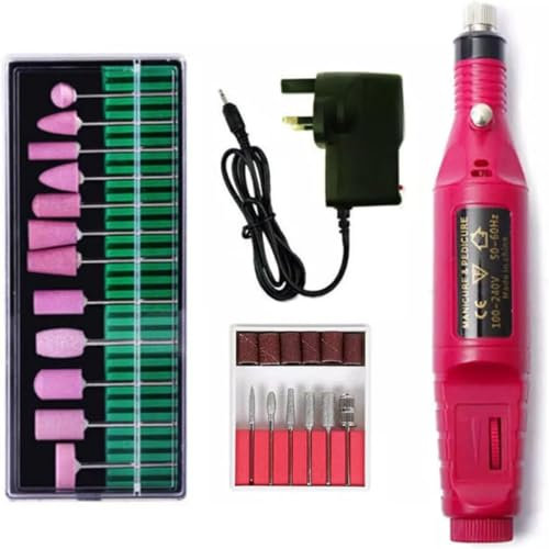 Electric Nail Drill Machine for Manicure & Pedicure – Portable Nail File & Buffer – Mains Powered UK Plug – Professional Nail Care Tool for Home & Salon Use