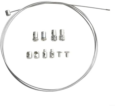 Vilgftyiet Rasenmäher-Gaskupplungszug-Reparatursatz, 101,6 cm, Stahldraht mit 8 lötfreien Nippelhülsen, Set für Rotovator Aufsitzmäher Teile