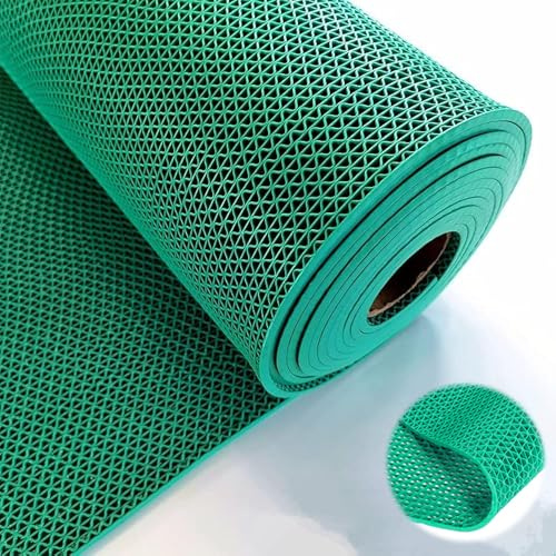 petour Tapis de drainage extérieur de 0,9 x 3 m pour sol, tapis de sol antidérapant en maille PVC creuse pour piscine, salle de bain, cuisine, garage (3 m)