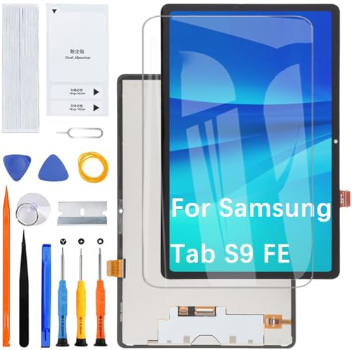 Display Bildschirm für Samsung Tab S9 FE X510 X516B Schwarz | mit Reparatur Kit,TFT LCD,HD Display,Bildschirm Ersetzen