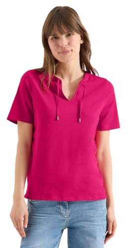 Kurzarm Shirt mit Split Neck