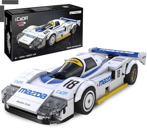 JAMARA 402881 CADA Mazda 787B 1:24 Bricks, Spielzeug Modellauto, Sportrennwagen für Kinder ab 8 Jahre, Geschenkidee Jungen und Mädchen, Detailgetreues Design, Cockpithaube manuell