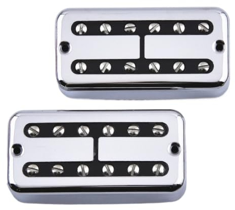 Alnico II Neck And Bridge Guitar Pickup Set, Filtertron TV JONES TYPE, Chrome | Neck 4K Bridge 8.4K