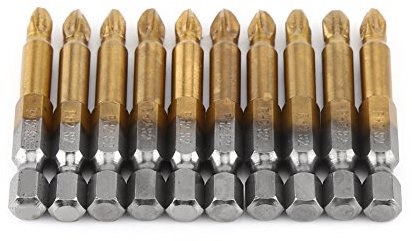 10pcs PH2 50mm Kreuz Kopf Schraubenzieher Bohrer Set Anti-Rutsch-1/4-Zoll-Sechskant Schaft Power Tools