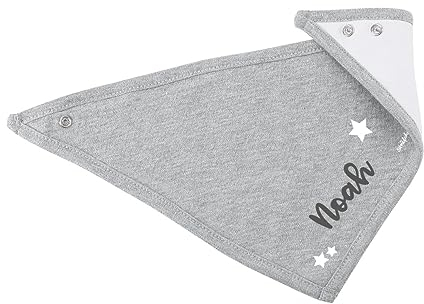 Striefchen® Graues Dreieckstuch für Kinder mit Namen perfekte Geschenkidee zur Geburt oder Taufe