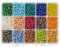 PandaHall 3300 Glasperlen 15 Farben Silber Gefütterte Glasperlen 6/0 (4mm) Runde lose Abstandsperlen Kleine Perlen lose Abstandsperlen Loch: 1.5mm für Armband Halskette die Schmuckherstellung