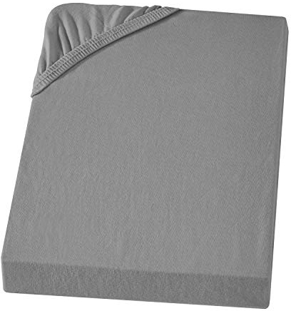 CARPE SONNO Boxspringbett Spannbettlaken 140x200cm - 160x200cm Kochfest Bügelfrei & bis 50cm Höhe | Jersey Baumwoll Bettlaken 140x200 160x200 für Boxspring & Wasserbetten Spannbetttücher Anthrazit
