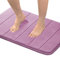 Microfiber Memory Foam Bath Mat with Anti-Skid Bottom Anti Slip Quickly Drying Absorbent Soft Comfortable Thick Machine Wash Easier to Dry for Bathroom Floor Rug (17 x 24, Lilac Striped Pattern)