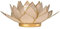 Capiz Lotus Atmospherisches Licht Perlmutt Goldrand - 13.5 cm