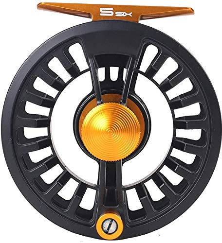 MAXIMUMCATCH Tail Fliegenrolle groß Arbor CNC bearbeitet Aluminum Teflonscheibe Legierungkörper Fliegenfischen Rolle in 5/6 7/8wt (Schwarz Rolle, 3/4wt)