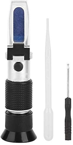 Fafeicy Refraktometer, 0-50% Zuckertestbereich, Aluminium Brix Flüssigkeitsmessgerät, RHB-50ATC