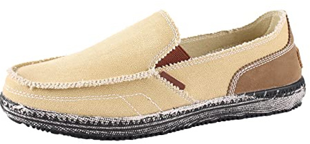 Men's Fashion Canvas Shoes Lofers Shoes Slip on Flat Casual Shoes Peas Shoes Driving Shoes Boat Deck Shoes