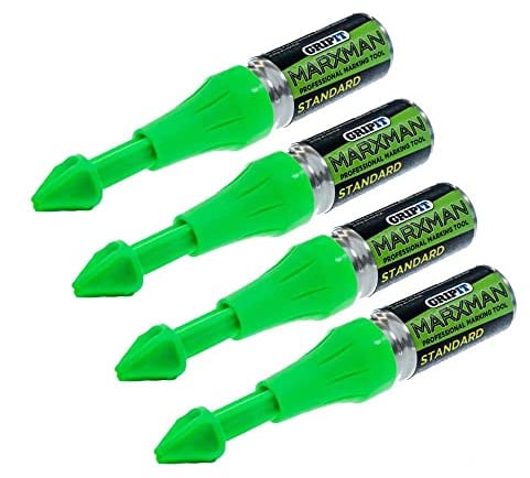 MarXman Markierungsstift mit grüner Kreide, 4 Lochmarkierungen, bis zu 45 mm, MARXMAN1GRN