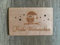 Grußkarte aus Holz Geschenk Karte Weihnachtskarte Merry X-Mas Eule Geschenkkarte Geschenk Holzkarte